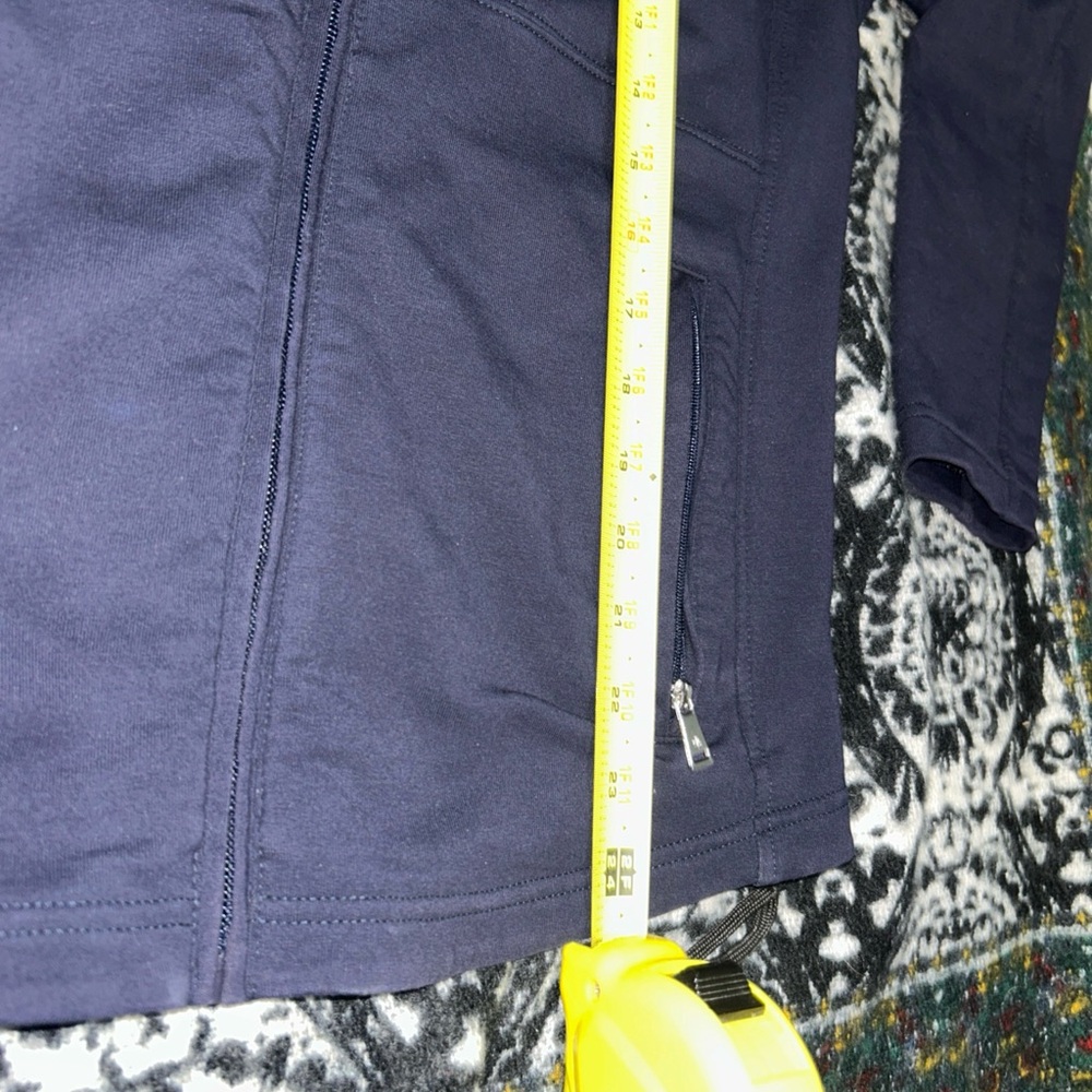 Ralph Lauren mock neck jacket in navy blue full zip pocket monogram sz large - Picture 11 of 11